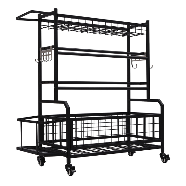 Dumbbell Rack, Home Gym Dumbbell Rack, Dumbbell Rack with Wheels Black