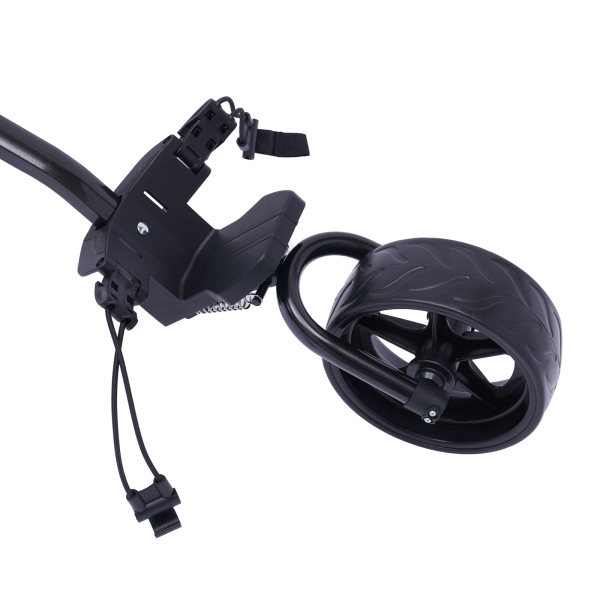 3 Wheels Folding Golf Cart with Foot Brake Open and Close in ONE Second Free Cup Holder Included 64.96*40.15in For Most Teenagers And Adults Black