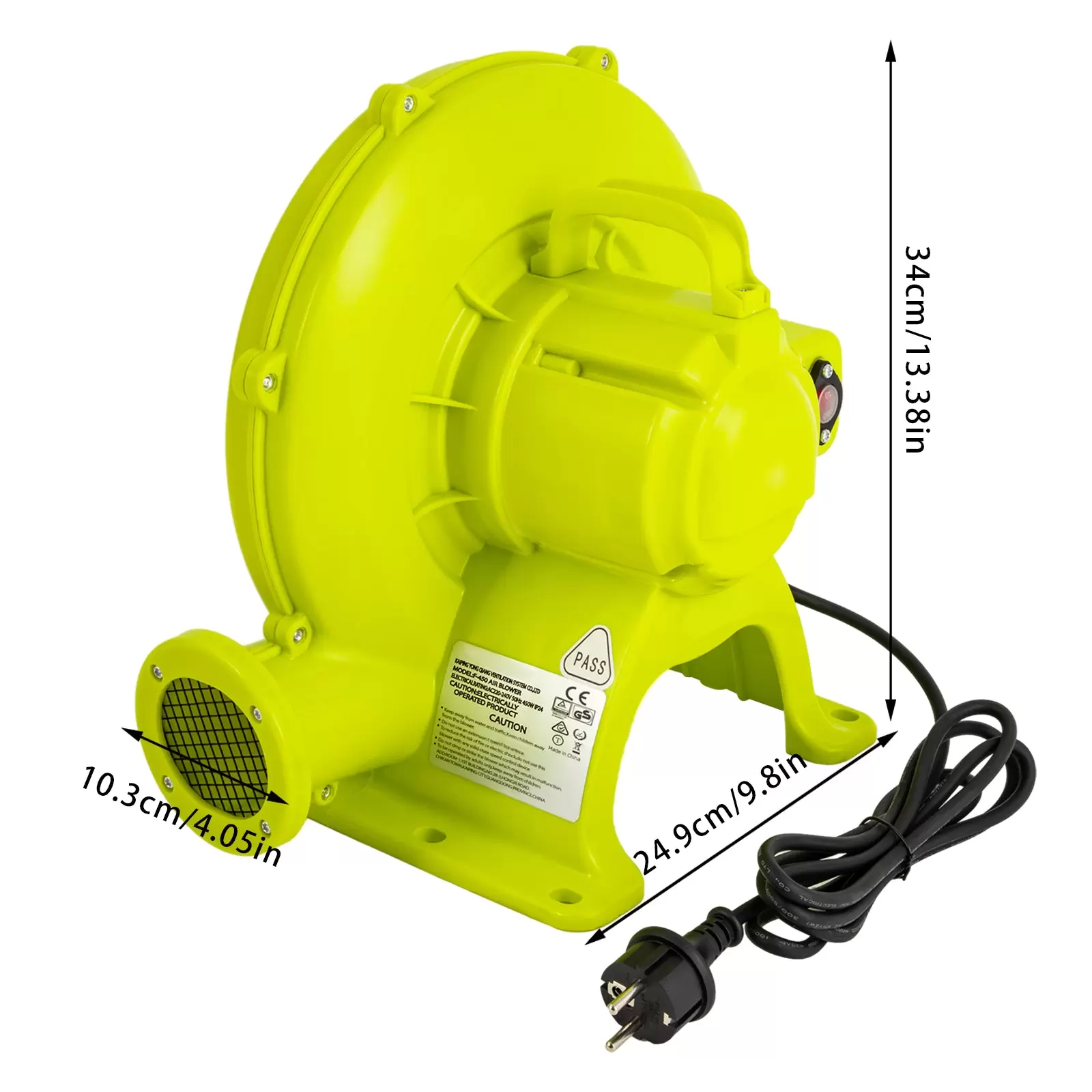 Inflatable Blower F450 Air Blower for Bouncy Castles, Electric Air Pump Fan Inflatable Blower F450 Air Blower for Bouncy Castles, Electric Air Pump Fan