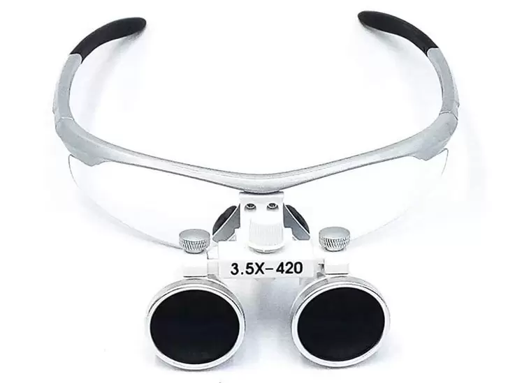 Magnifying Glasses Head Magnifier Glasses Magnifier 3.5X 420mm Surgical Binocular Loupes Glass W/ LED Head light Lamp Head light Lamp