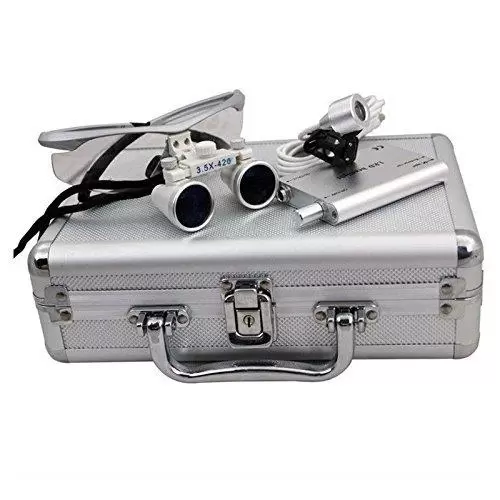 3.5 x 420mm Dental Binocular Magnifier + LED Dental Headlight Lamp