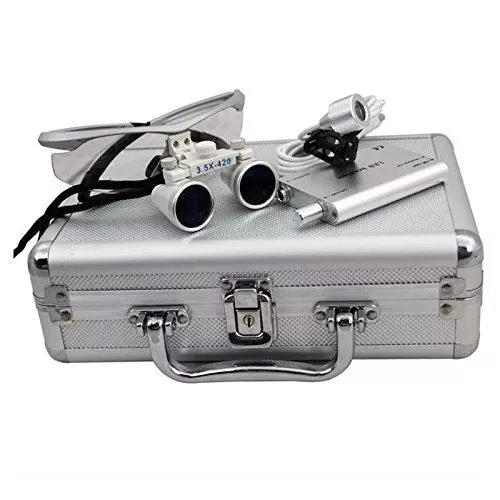 3.5 x 420mm Dental Binocular Magnifier + LED Dental Headlight Lamp 3.5 x 420mm Dental Binocular Magnifier + LED Dental Headlight Lamp