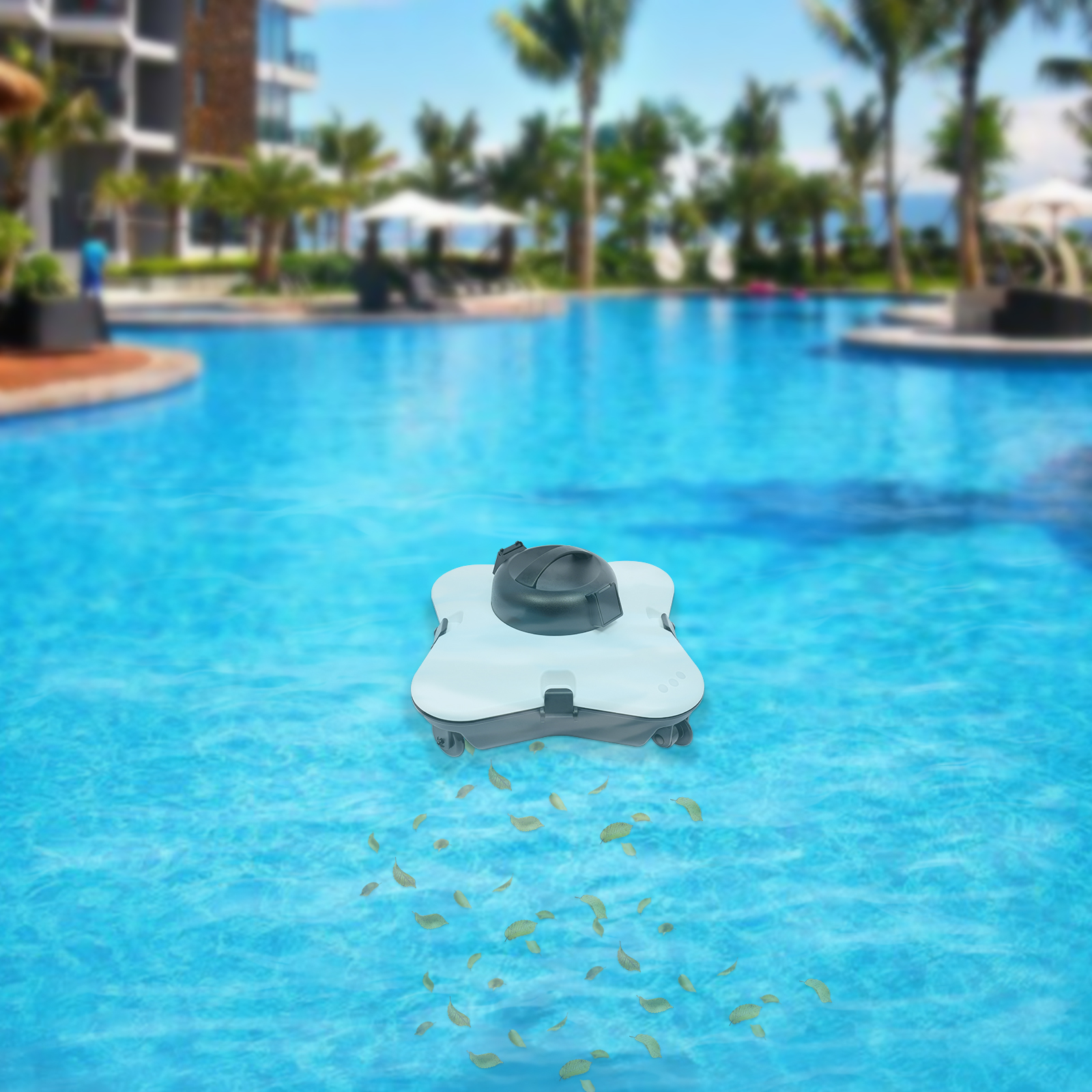 Robotic Pool Cleaner, Automatic Pool Cleaner, Cordless Pool Cleaning Machine