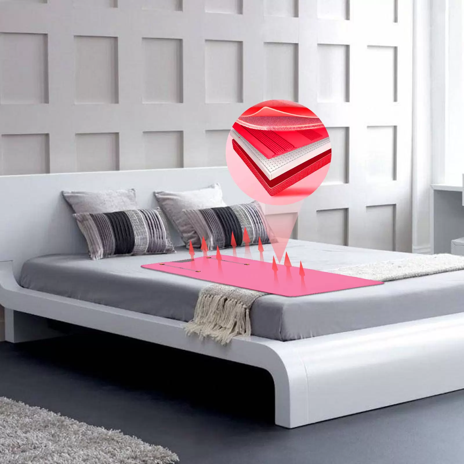 Infrared Remote Sauna Mat Portable SPA Sauna Mat Timer Function 2 Zone Controller 650W 180x80cm Use In Beauty Salons Spas Pink Infrared Remote Sauna Mat Portable SPA Sauna Mat Timer Function 2 Zone Controller 650W 180x80cm Use In Beauty Salons Spas Pink