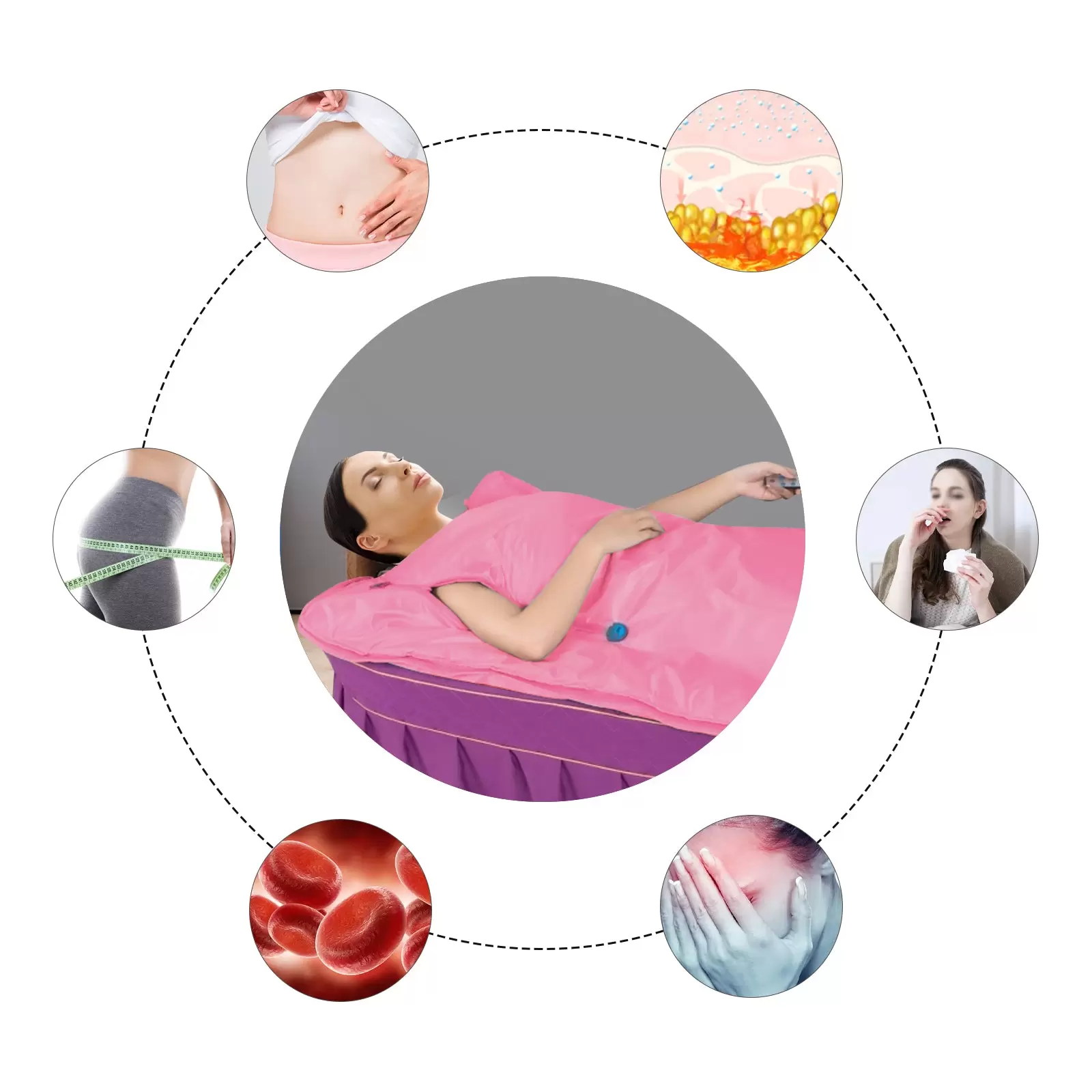 Infrared Remote Sauna Mat Portable SPA Sauna Mat Timer Function 2 Zone Controller 650W 180x80cm Use In Beauty Salons Spas Pink Infrared Remote Sauna Mat Portable SPA Sauna Mat Timer Function 2 Zone Controller 650W 180x80cm Use In Beauty Salons Spas Pink