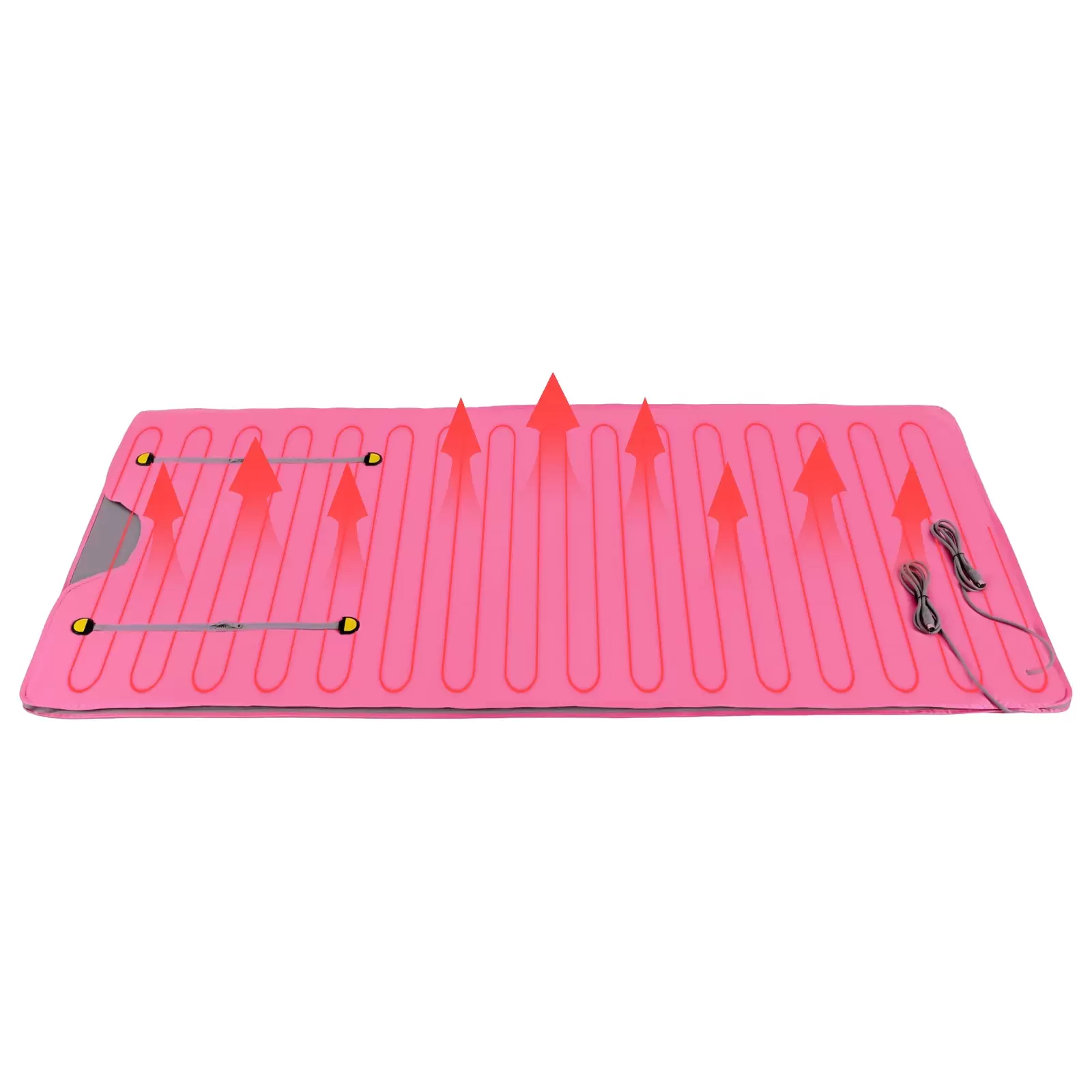 Infrared Remote Sauna Mat Portable SPA Sauna Mat Timer Function 2 Zone Controller 650W 180x80cm Use In Beauty Salons Spas Pink
