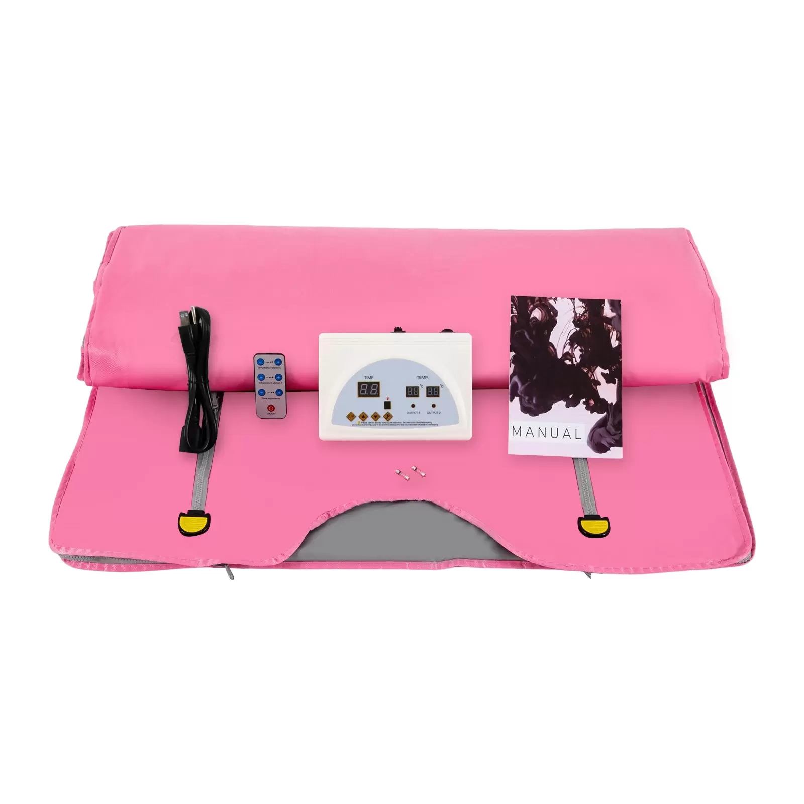 Infrared Remote Sauna Mat Portable SPA Sauna Mat Timer Function 2 Zone Controller 650W 180x80cm Use In Beauty Salons Spas Pink Infrared Remote Sauna Mat Portable SPA Sauna Mat Timer Function 2 Zone Controller 650W 180x80cm Use In Beauty Salons Spas Pink