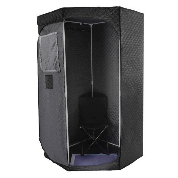 Portable Steam Box, Indoor Personal Home Spa Room, Relaxing Steam Bath - Five-corner Tent + Folding Chair + Steam Cooker