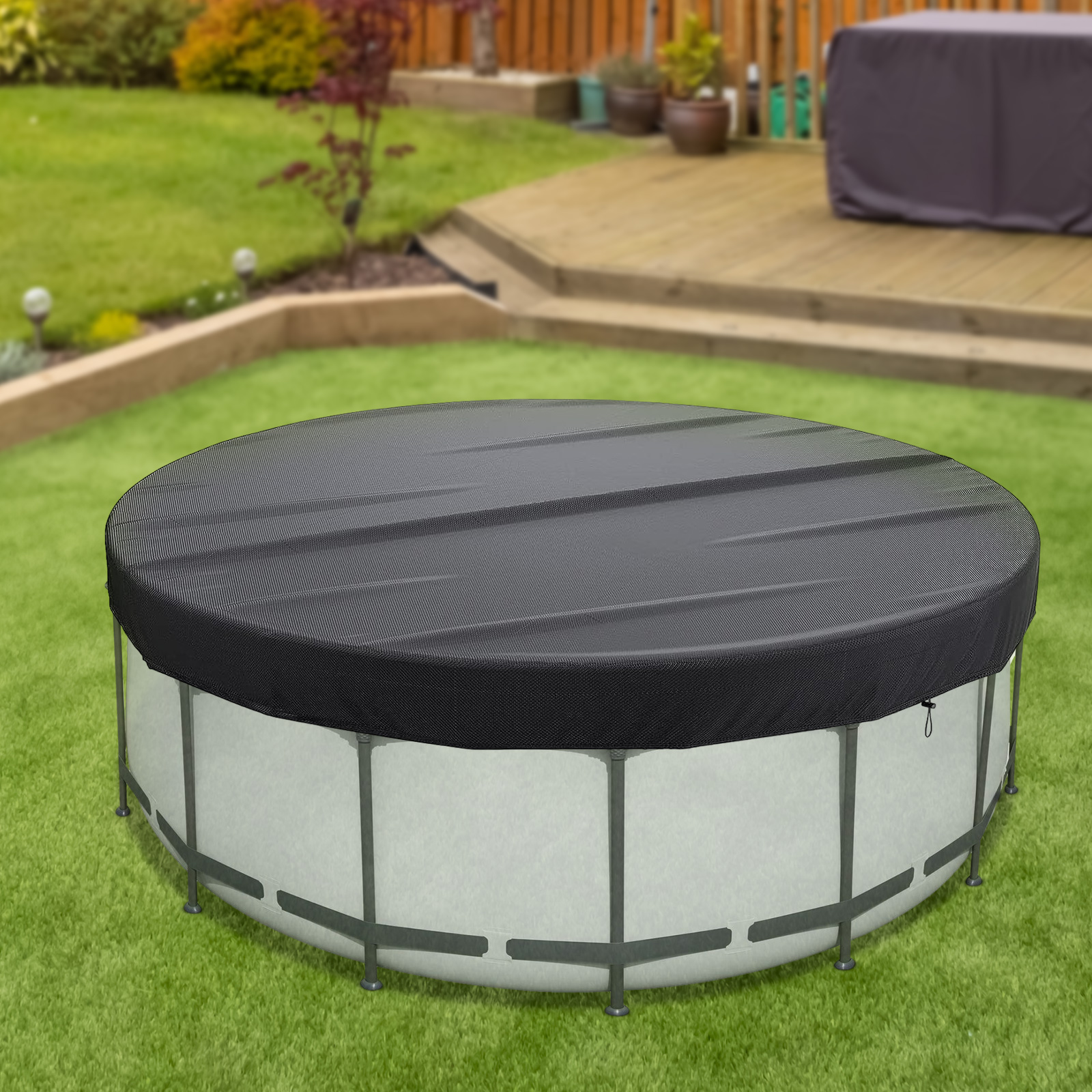 15ft Round Pool Cover for Above Ground Pools Waterproof and Dustproof Pool Cover  Round Pool Cover Round Pool Cover for 366 cm Pool
