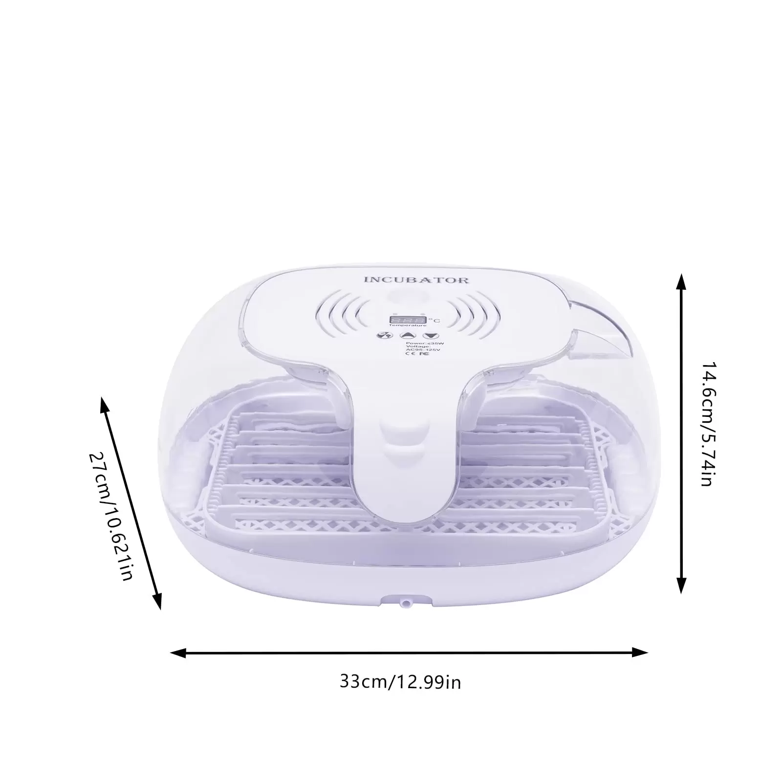 Incubator Small 16 LED Incubator with Chicken Incubator and Fully Automatic Egg Incubator