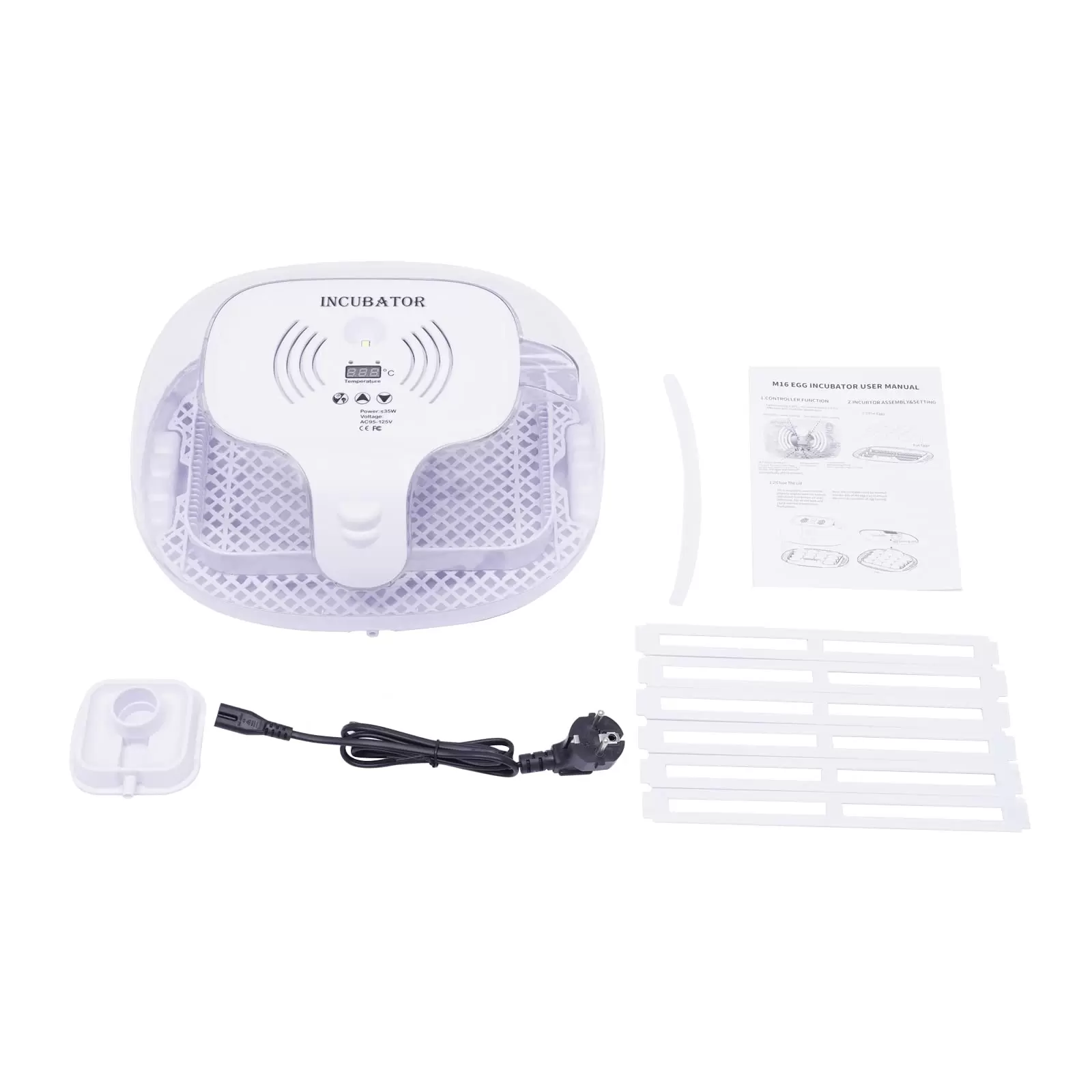 Incubator Small 16 LED Incubator with Chicken Incubator and Fully Automatic Egg Incubator