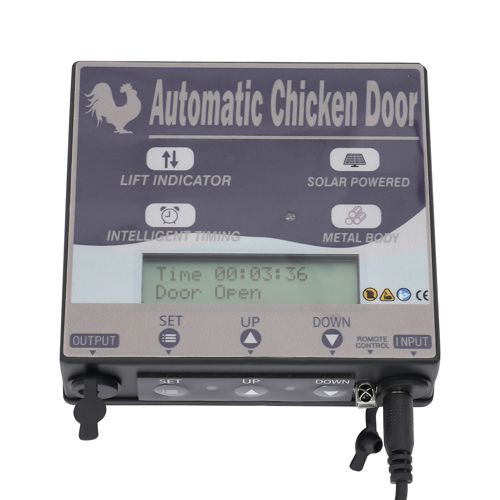 Solar automatic chicken coop door-black Solar automatic chicken coop door-black