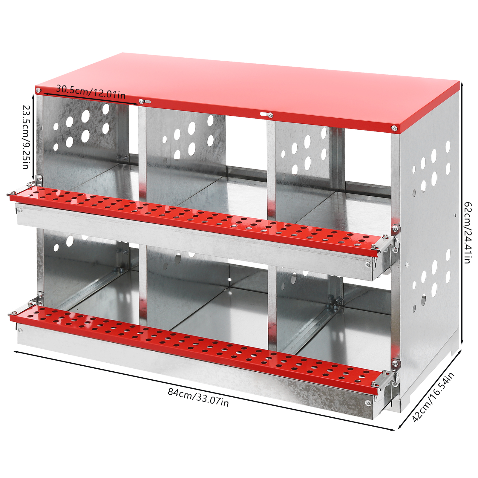 Chicken Nesting Boxes, 6 Hole Nesting Box for Chickens, Chicken Coop Laying Box for Hens