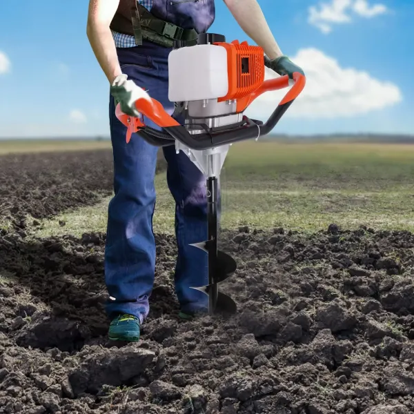 52 cc petrol soil auger with 3 fence drills and extension pole