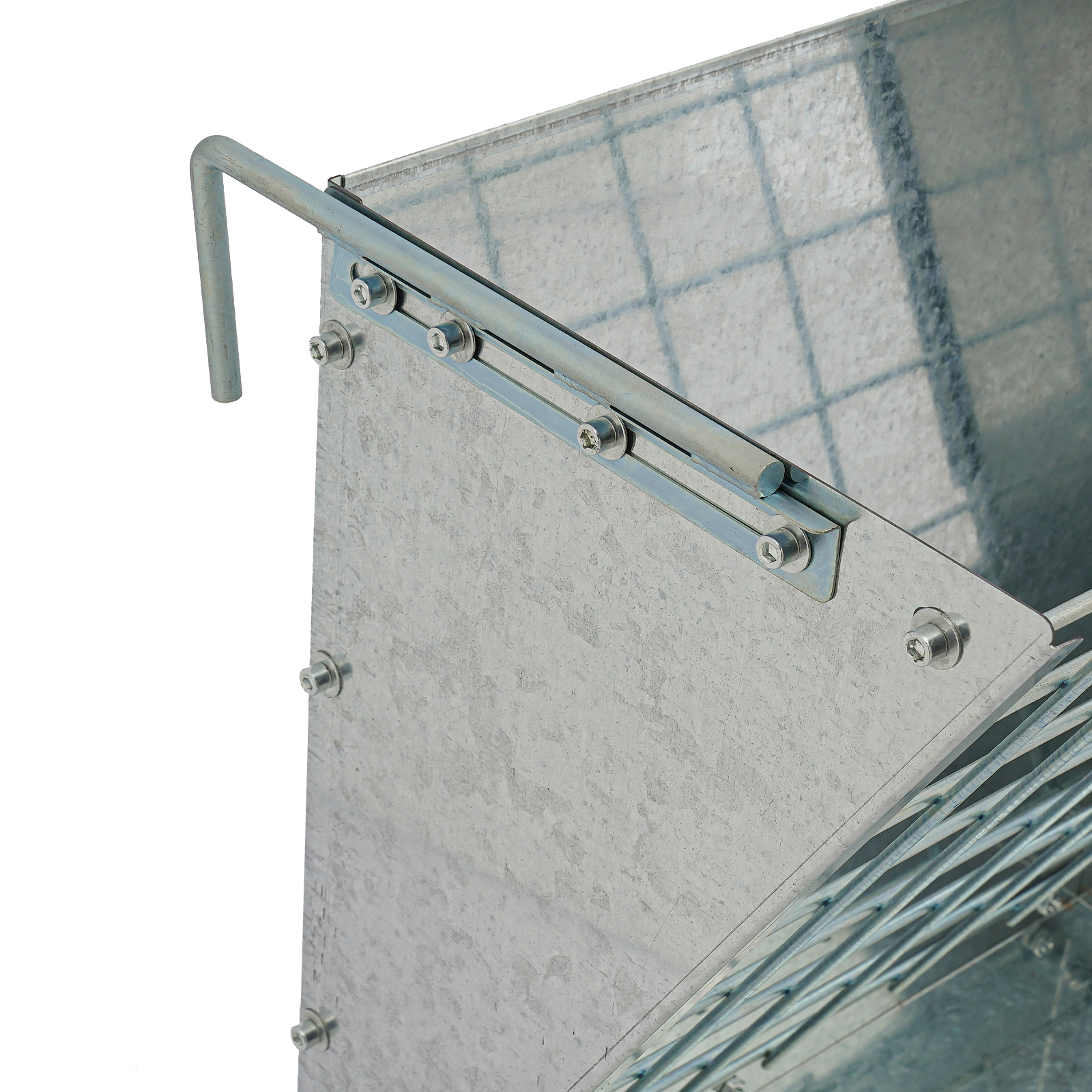 Livestock Feed Trough for Goats, Horses, Sheep, Rabbits, Cows, etc in Farms, Yards, and Other Places - Silver Livestock Feed Trough for Goats, Horses, Sheep, Rabbits, Cows, etc in Farms, Yards, and Other Places - Silver