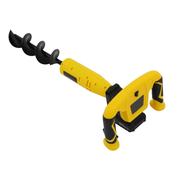 350W Cordless Electric Digger, Manganese Steel Drill Bit, Large Capacity Lithium Battery - Yellow 350W Cordless Electric Digger, Manganese Steel Drill Bit, Large Capacity Lithium Battery - Yellow