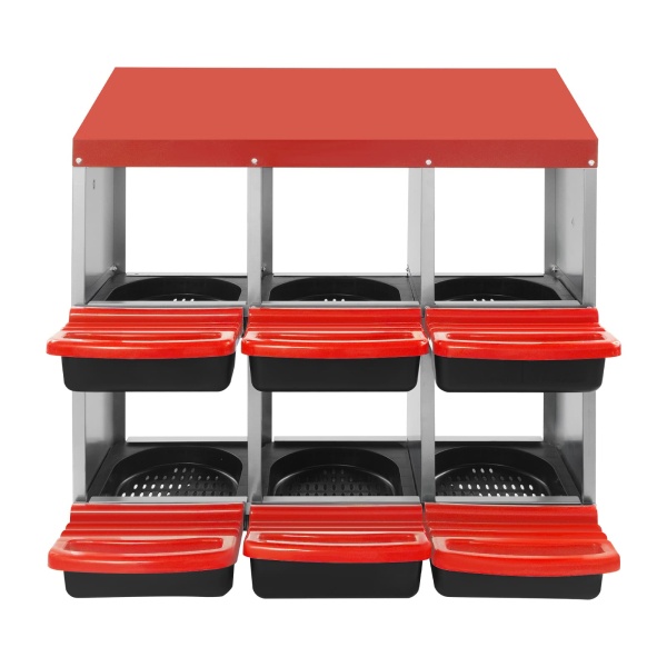 6-grid laying hen nesting box red Chicken Nesting Box, Laying Nest, Nesting Box  waterproof, scratch resistance, strong pressure resistance