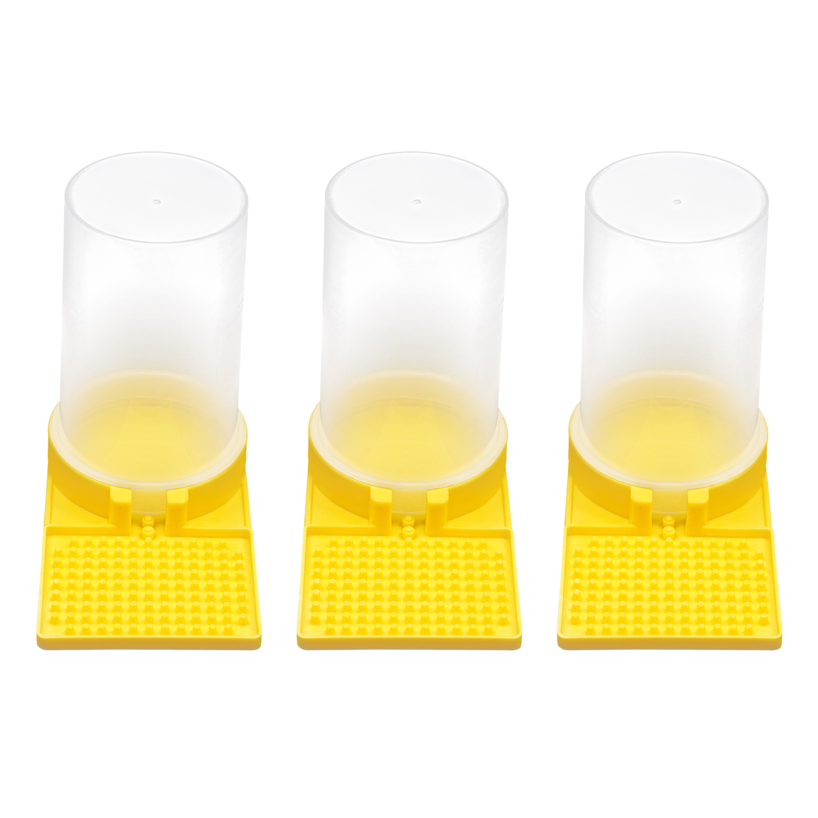 3 pcs., Water feeder tip type, Bee feeder, Pack of 3 bee feeders, Capacity: 500ml, Yellow