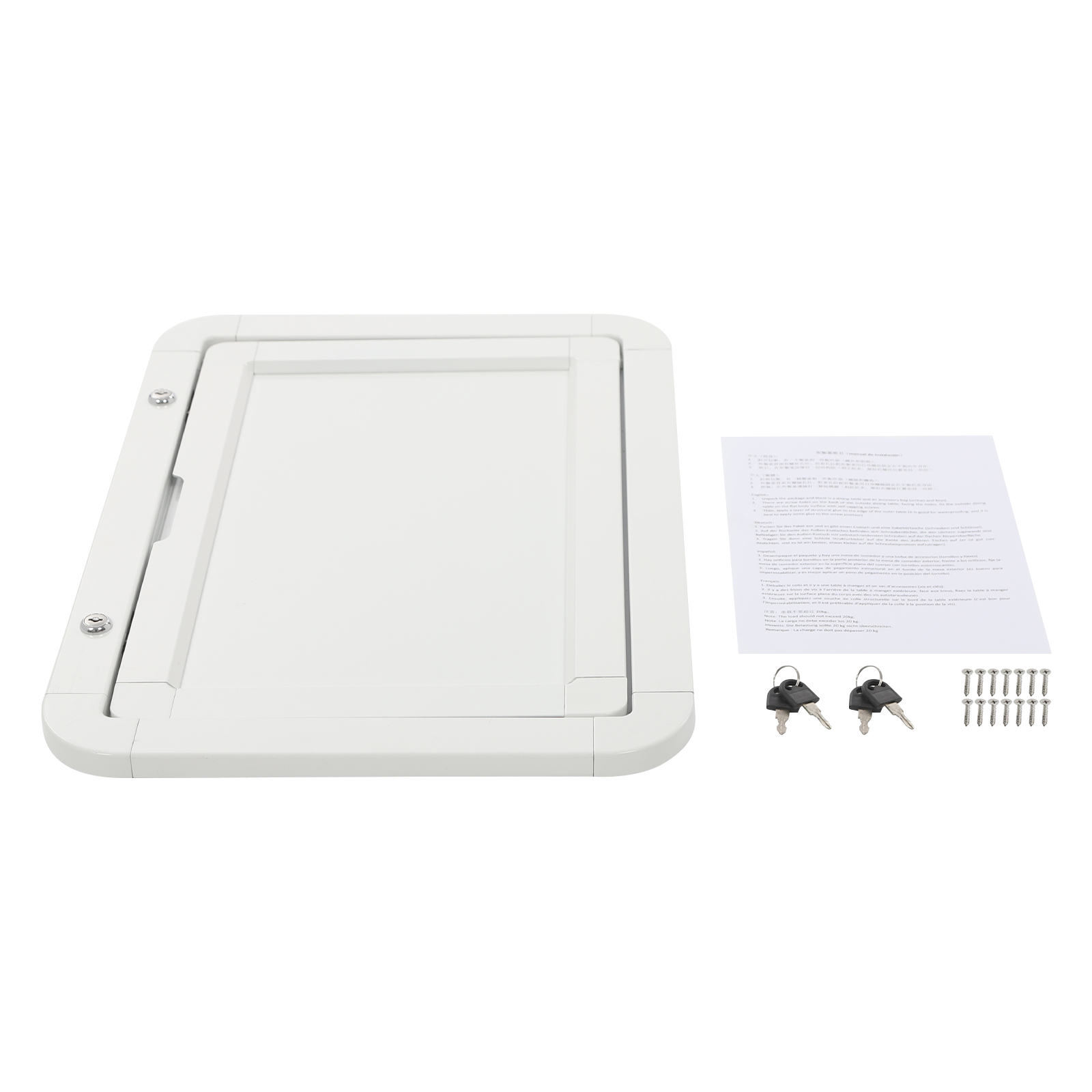 Foldable Aluminum RV Picnic Table-White