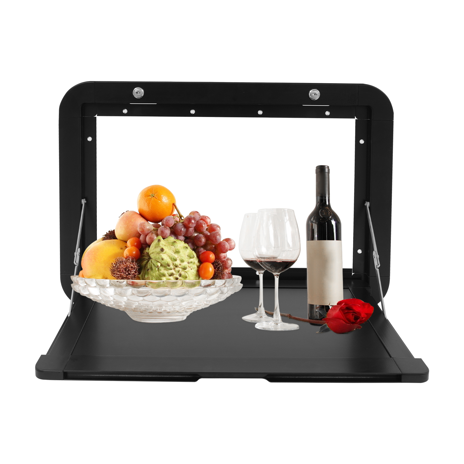 Foldable Aluminum RV Picnic Table-Black Foldable Aluminum RV Picnic Table-Black