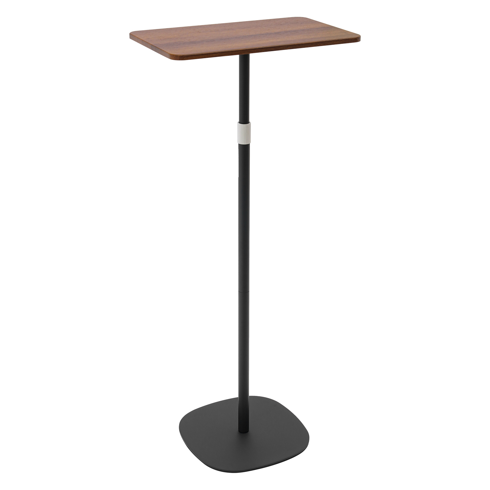 46-120cm Standing Desk, Mobile Desk, Adjustable Side Table for Offices, Conference Rooms and Study Rooms - Black, Walnut 46-120cm Standing Desk, Mobile Desk, Adjustable Side Table for Offices, Conference Rooms and Study Rooms - Black, Walnut