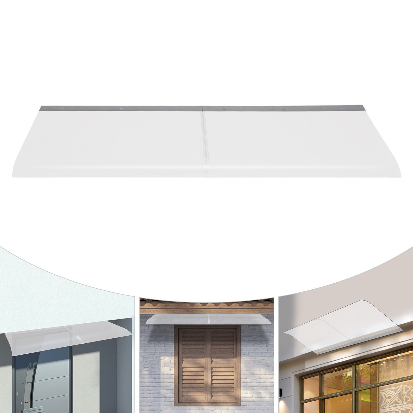 160 x 50 cm Transparent rain cover, window awning, entrance door awning 160 x 50 cm Transparent rain cover, window awning, entrance door awning