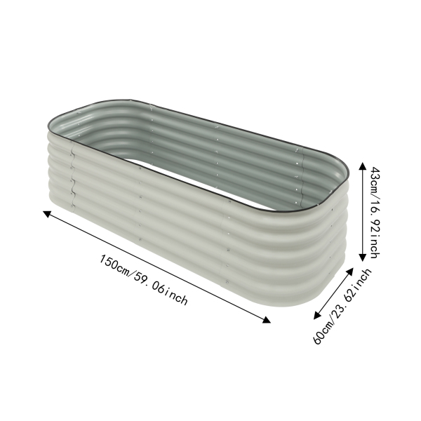 8 in 1 Metal Planting Box Raised Garden Bed, Garden Beds, Outdoor Garden Raised Planter Box