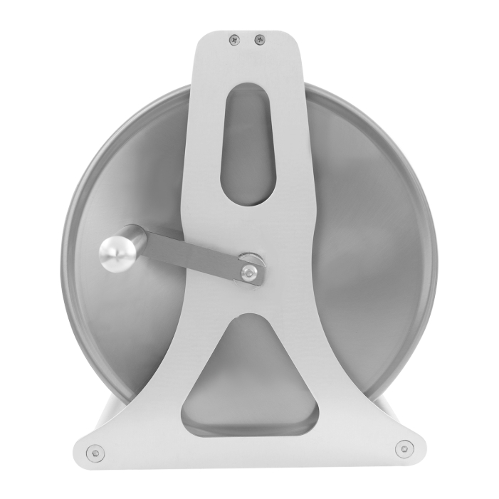Stainless steel hose trolley, wall mounted/floor mounted hose reel, medium, 30.5 x 28 x 36 cm Stainless steel hose trolley, wall mounted/floor mounted hose reel, medium, 30.5 x 28 x 36 cm