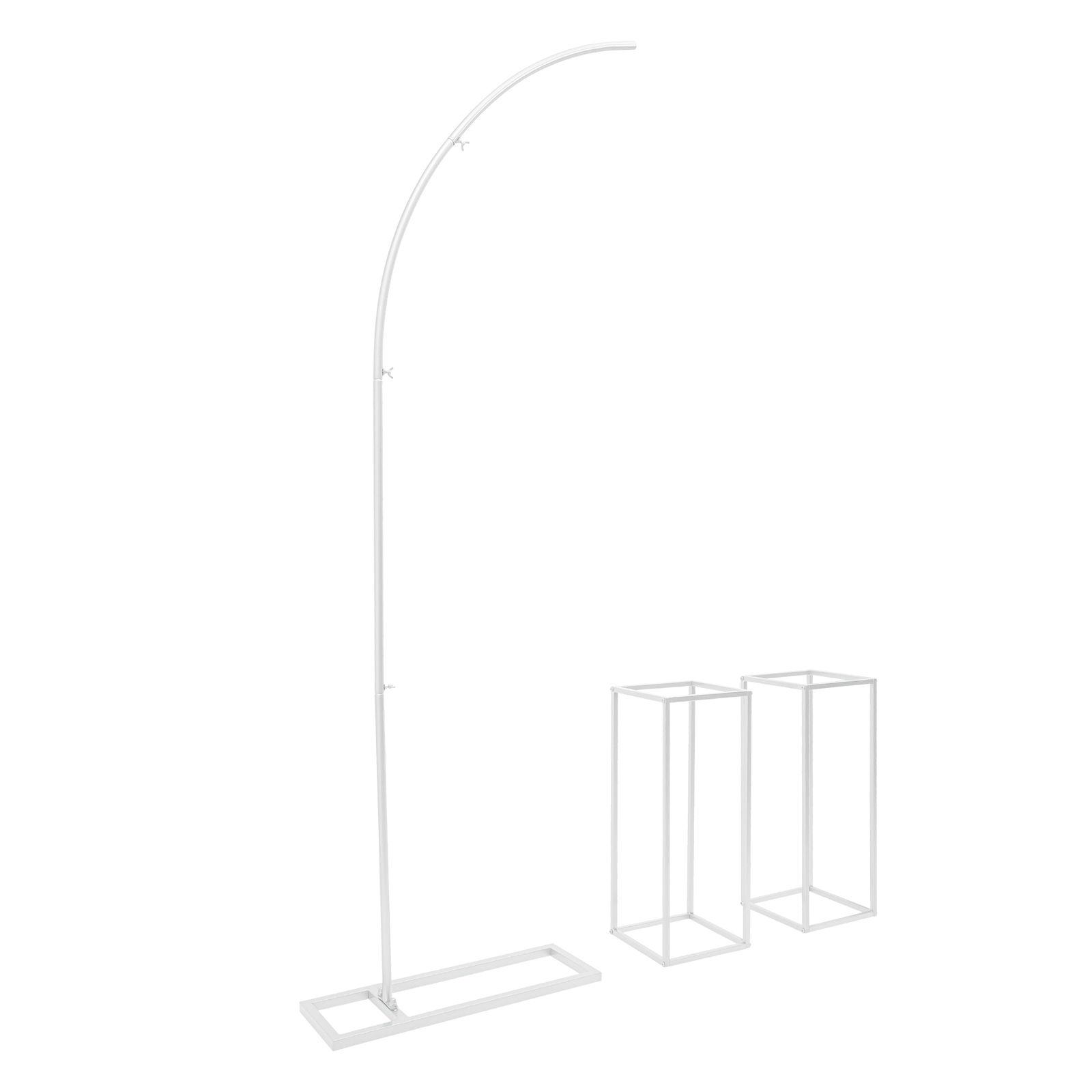 Set of 3, Wedding arch, Wedding centerpieces, Metal flower vase, Load capacity of each stand: 10kg, White Set of 3, Wedding arch, Wedding centerpieces, Metal flower vase, Load capacity of each stand: 10kg, White