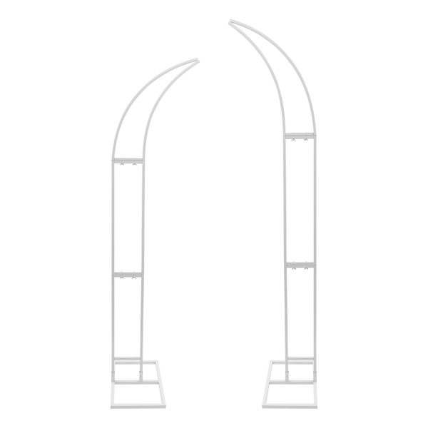 Wedding Arched Bracket Arch Backdrop Stand for Ceremony and Party 2 PCS Curved Wedding Stands For Weddings Birthday Parties White Wedding Arched Bracket Arch Backdrop Stand for Ceremony and Party 2 PCS Curved Wedding Stands For Weddings Birthday Parties White