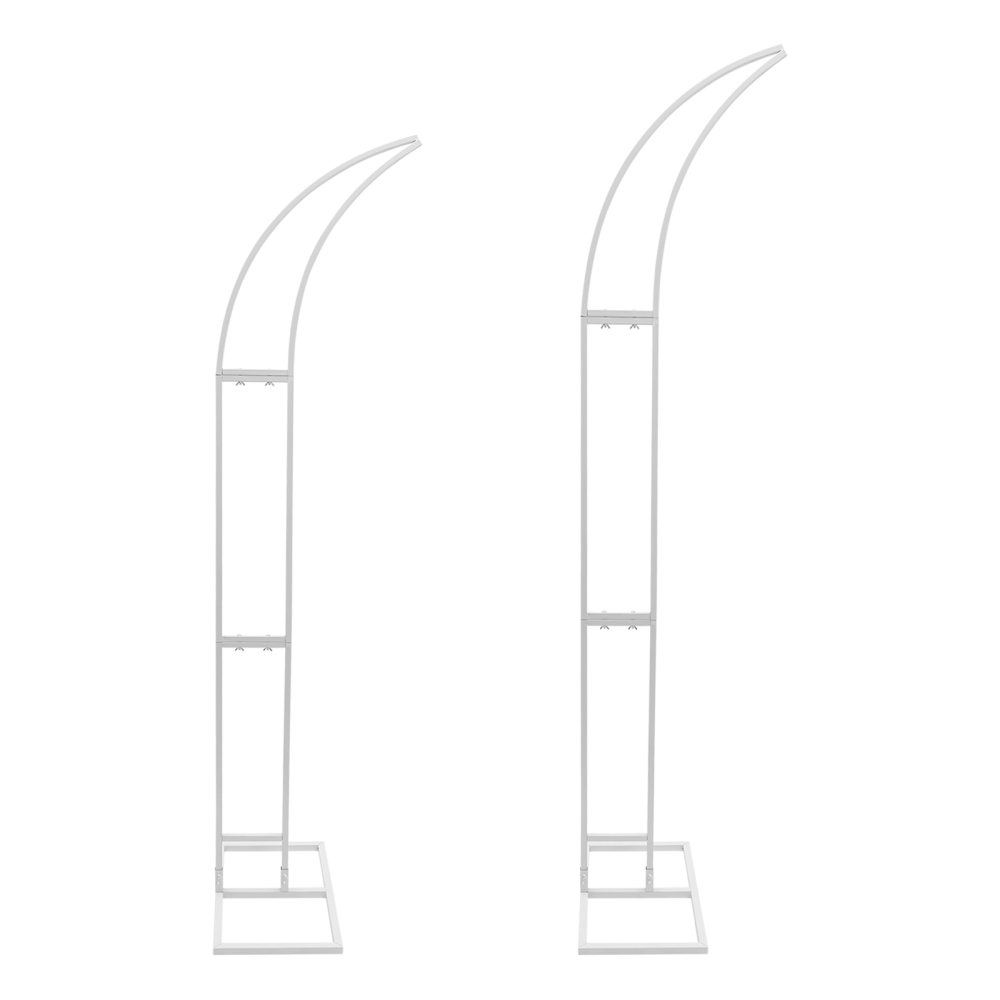 Wedding Arched Bracket Arch Backdrop Stand for Ceremony and Party 2 PCS Curved Wedding Stands For Weddings Birthday Parties White