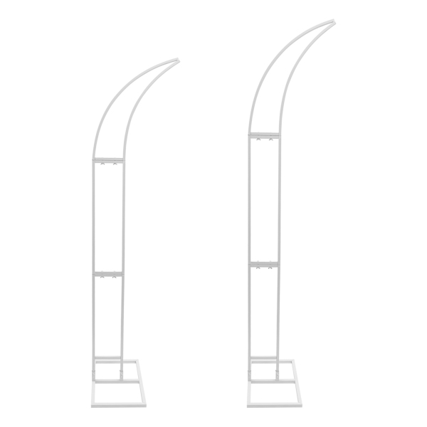 Wedding Arched Bracket Arch Backdrop Stand for Ceremony and Party 2 PCS Curved Wedding Stands For Weddings Birthday Parties White Wedding Arched Bracket Arch Backdrop Stand for Ceremony and Party 2 PCS Curved Wedding Stands For Weddings Birthday Parties White