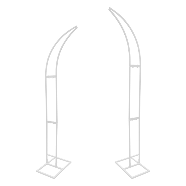 Wedding Arched Bracket Arch Backdrop Stand for Ceremony and Party 2 PCS Curved Wedding Stands For Weddings Birthday Parties White Wedding Arched Bracket Arch Backdrop Stand for Ceremony and Party 2 PCS Curved Wedding Stands For Weddings Birthday Parties White