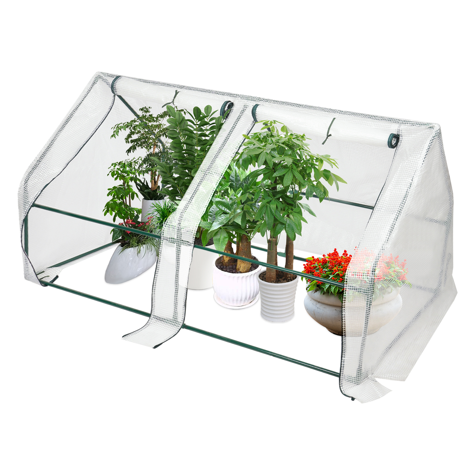1.8*0.9*0.9m Small Greenhouse, Small Greenhouse for Balcony, Tomato Greenhouse with Roll-Up Windows