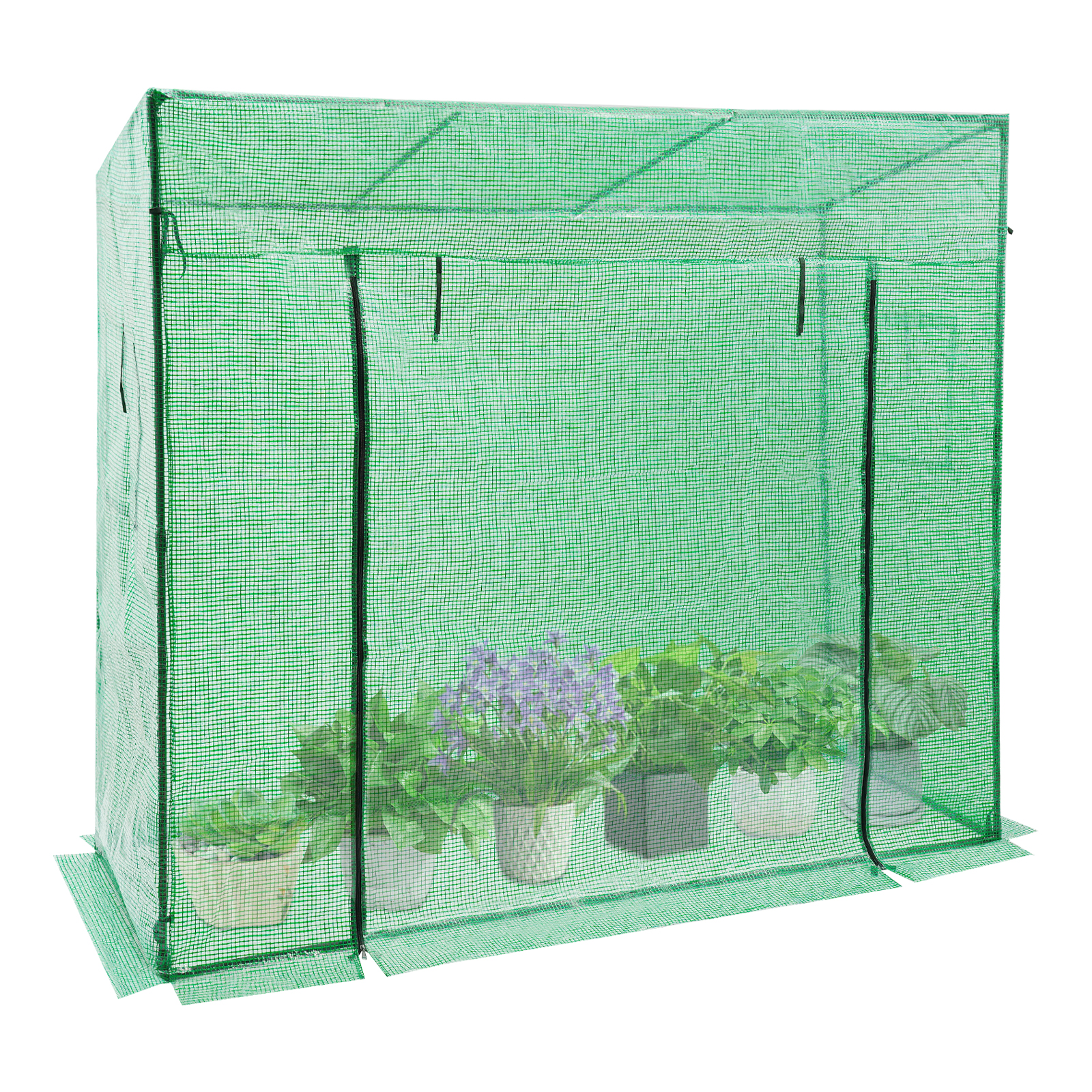 200x77x170cm Plant Green House, Green House Kit with Window, Greenhouse for Outdoors - Green