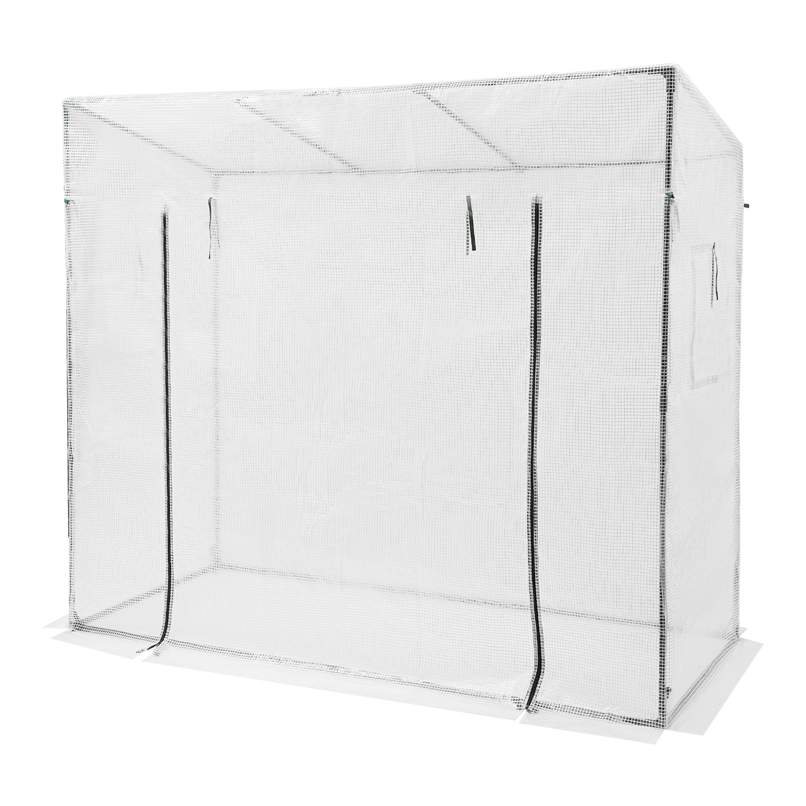 200x77x170cm Plant Green House, Green House Kit with Window, Greenhouse for Outdoors - White 200x77x170cm Plant Green House, Green House Kit with Window, Greenhouse for Outdoors - White