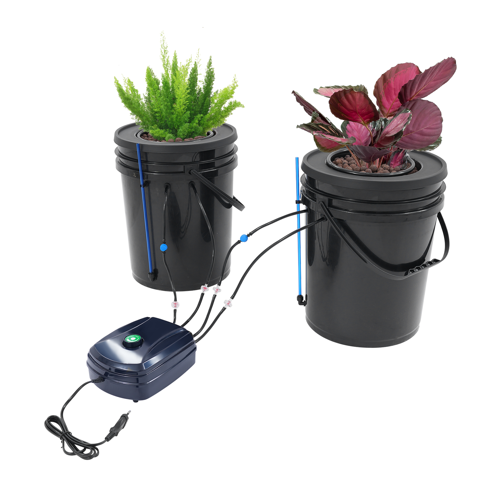 2pcs Hydroponic Cultivation System, 5-Gallon Deep Water Culture with Air Pump, Mechanism of Deep Water Cultivation