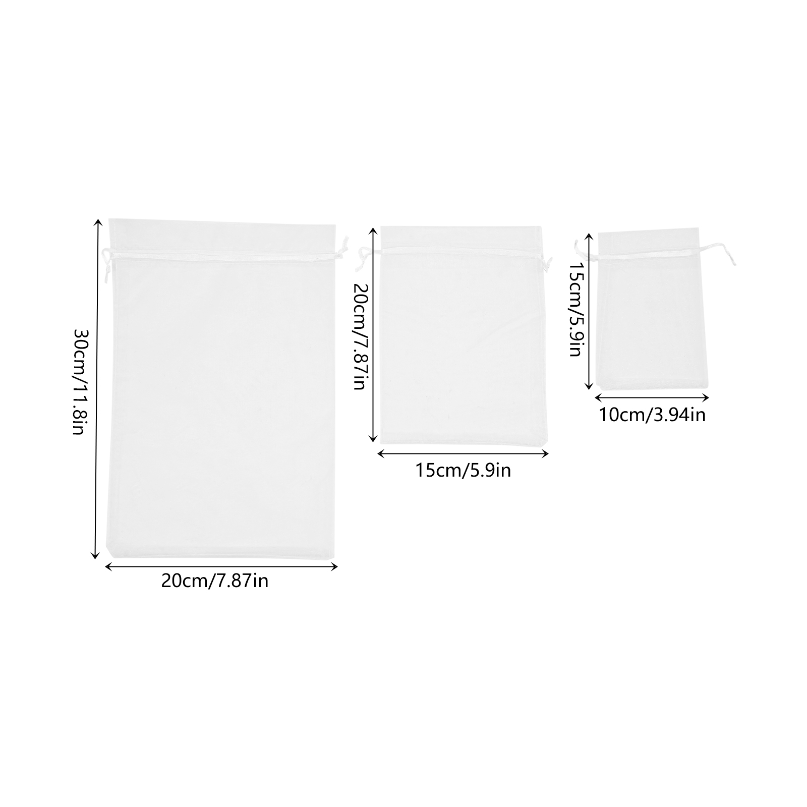 300 pcs., Fruit protection bags, Drawstring garden net bags, Fruit net bags, White 300 pcs., Fruit protection bags, Drawstring garden net bags, Fruit net bags, White