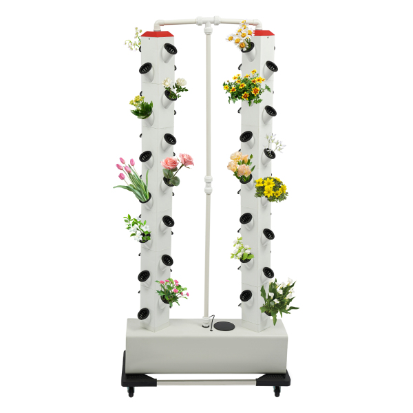 Hydroponics Vertical Growing Kit Hydroponic Growing Kit Vertical Planter Germination Kit 31.5*7.87*64.96in For Leafy Vegetables White Base