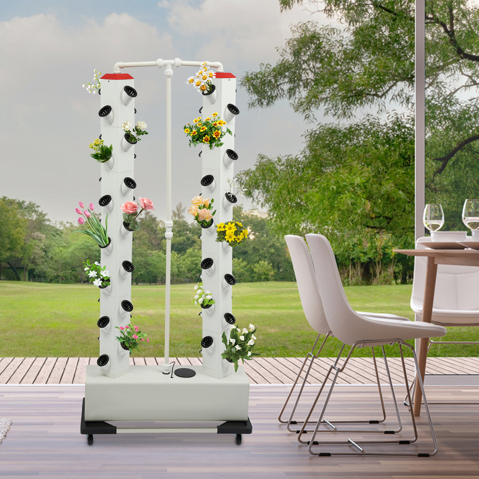 Hydroponics Vertical Growing Kit Hydroponic Growing Kit Vertical Planter Germination Kit 31.5*7.87*64.96in For Leafy Vegetables White Base Hydroponics Vertical Growing Kit Hydroponic Growing Kit Vertical Planter Germination Kit 31.5*7.87*64.96in For Leafy Vegetables White Base