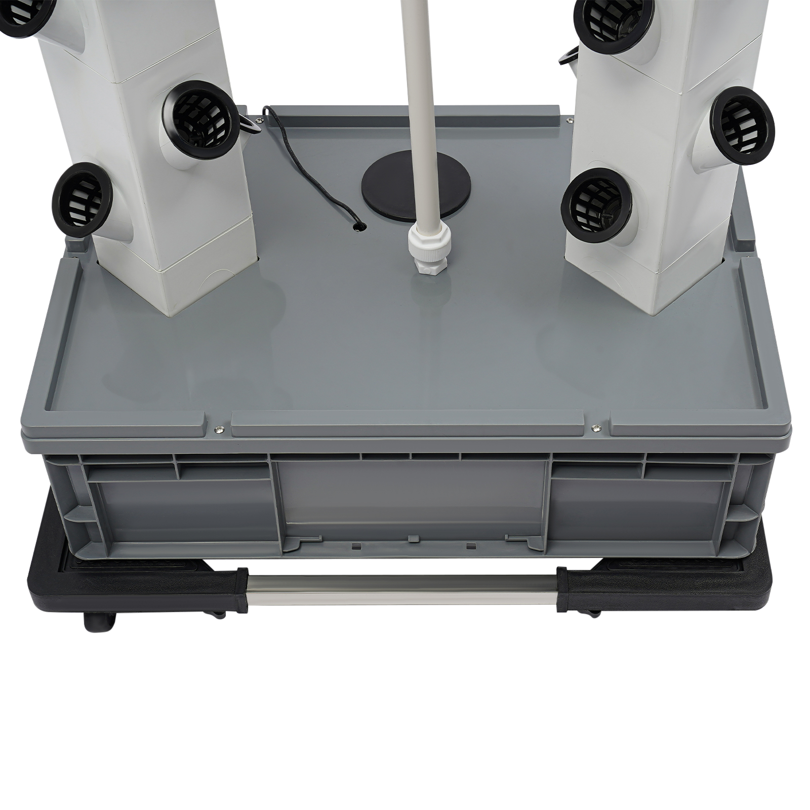 Growing Tower 56-Plant Hydroponic Outdoor Indoor Vertical Garden Smart Garden Kit Hydroponics Growing Tower Used On Balconies Gardens Grey Base Growing Tower 56-Plant Hydroponic Outdoor Indoor Vertical Garden Smart Garden Kit Hydroponics Growing Tower Used On Balconies Gardens Grey Base