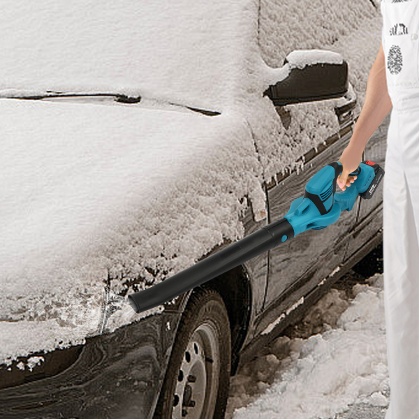 Cordless Leaf Blower Suitable For Removing Snow Dust Debris Spider Webs Pet Hair Sand Gravel EU Standard 32.3*3.1*7.5 Inches Blue
