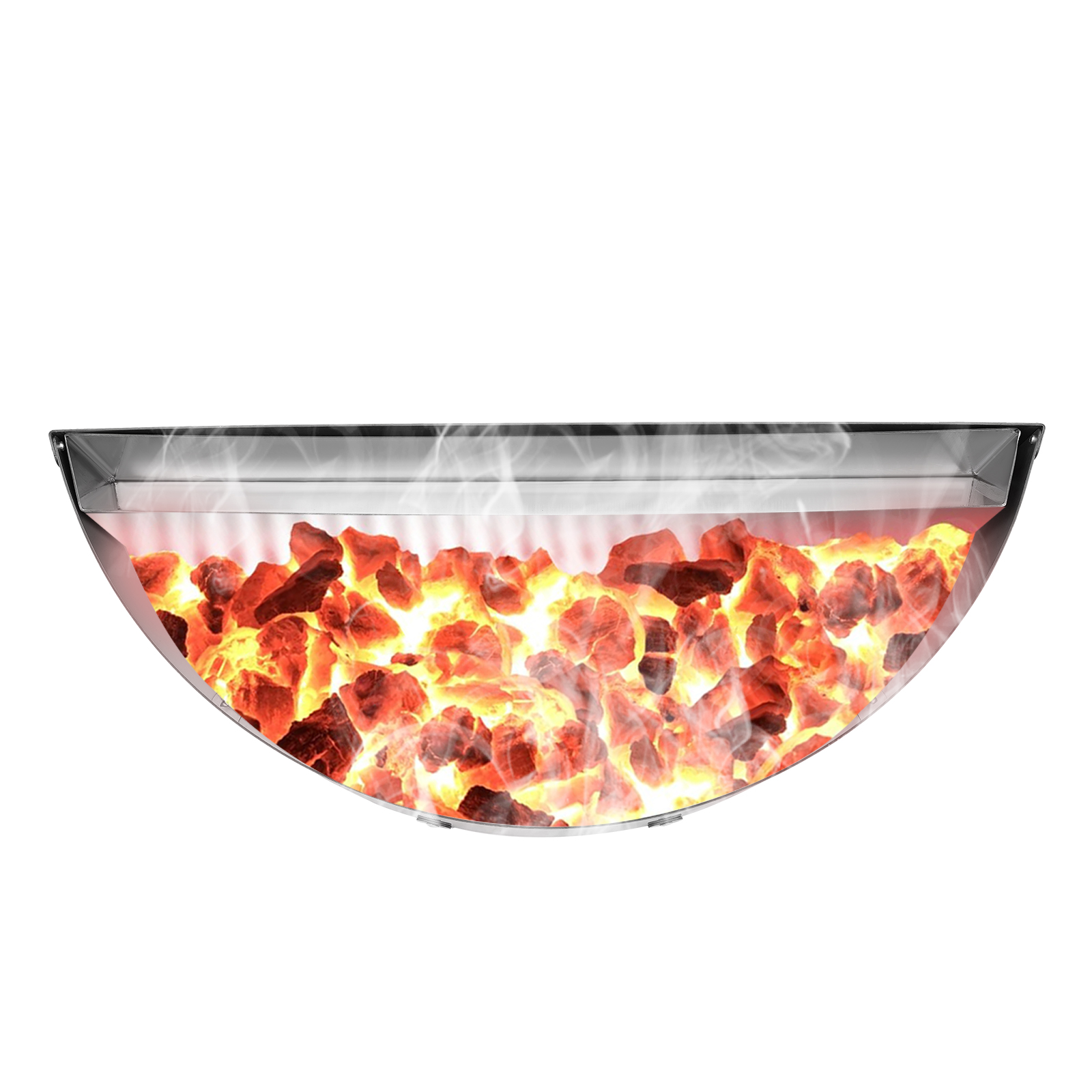 Charcoal Briquette Holder, Charcoal Basket, Charcoal Basket Holder, 53.34*21.59*11.43cm,Silver