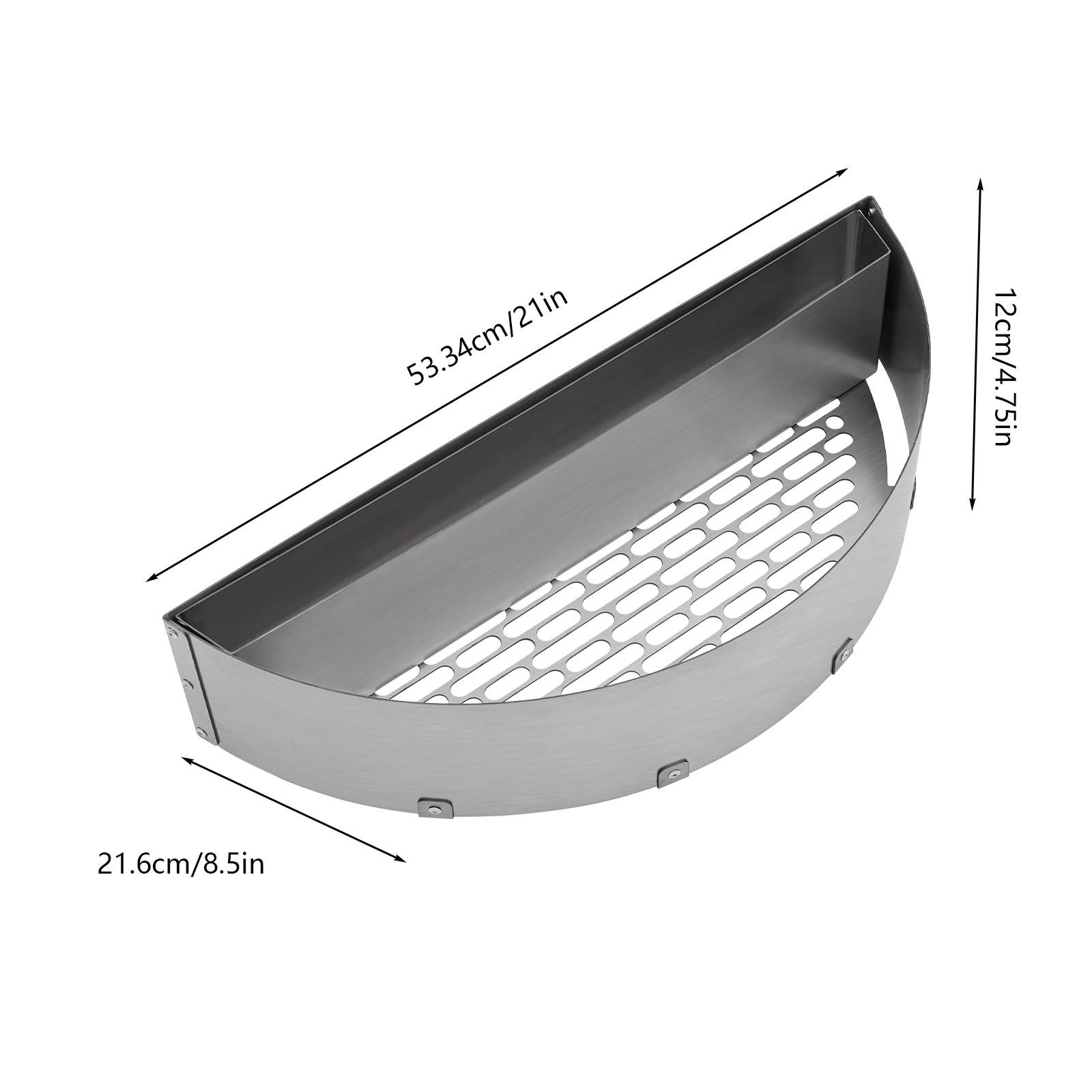 Charcoal Briquette Holder, Charcoal Basket, Charcoal Basket Holder, 53.34*21.59*11.43cm,Silver Charcoal Briquette Holder, Charcoal Basket, Charcoal Basket Holder, 53.34*21.59*11.43cm,Silver