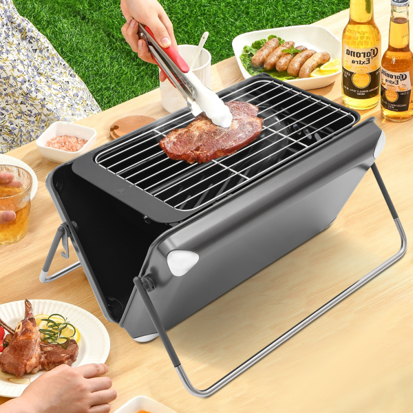 Portable Camping Stove Charcoal & Gas 2-in-1 Portable Camping Grill 2-in-1 Portable Camping Stove Suitable For Outdoor Cooking Grilling Picnics