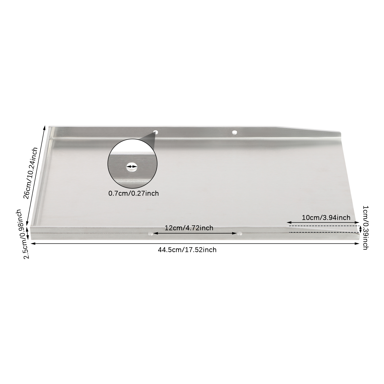 44.5*26cm Stainless Steel Grill, Grill Plate, Universal BBQ Grill Tray for Home Use, Barbecue Stores and Stalls