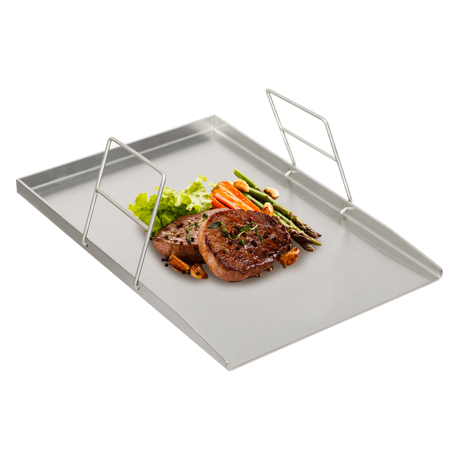 49*32.5cm Stainless Steel Grill, Grill Plate, Universal BBQ Grill Tray for Home Use, Barbecue Stores and Stalls