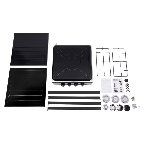 Stylish and Practical Gas Stove for Family or Outdoor Activities such as Camping, Fishing, RV travel, Emergency Preparedness - Black