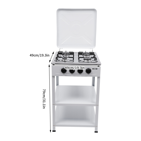 Stylish and Practical Gas Stove for Family or Outdoor Activities such as Camping, Fishing, RV travel, Emergency Preparedness - White
