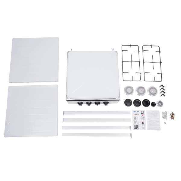 Stylish and Practical Gas Stove for Family or Outdoor Activities such as Camping, Fishing, RV travel, Emergency Preparedness - White